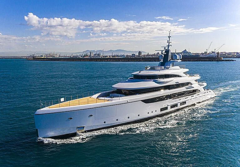 a boat on the water aboard TRIUMPH Yacht for Sale
