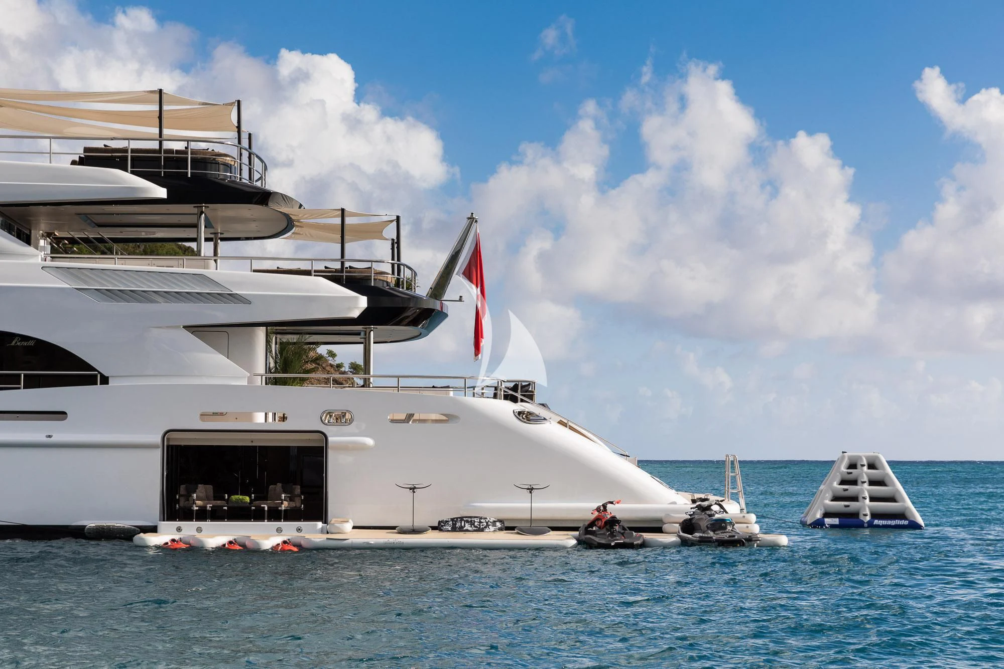 a boat in the water aboard TRIUMPH Yacht for Sale
