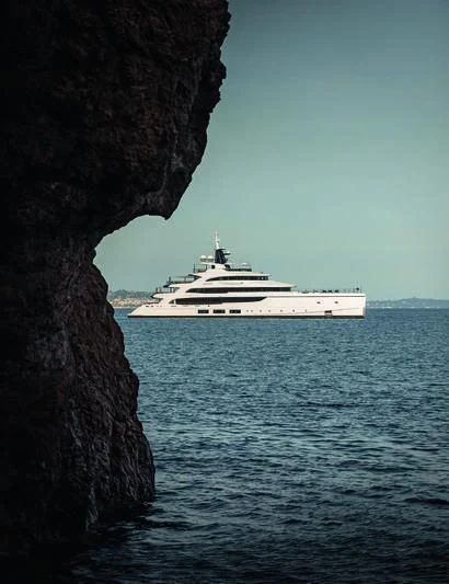 a boat in the water aboard TRIUMPH Yacht for Sale