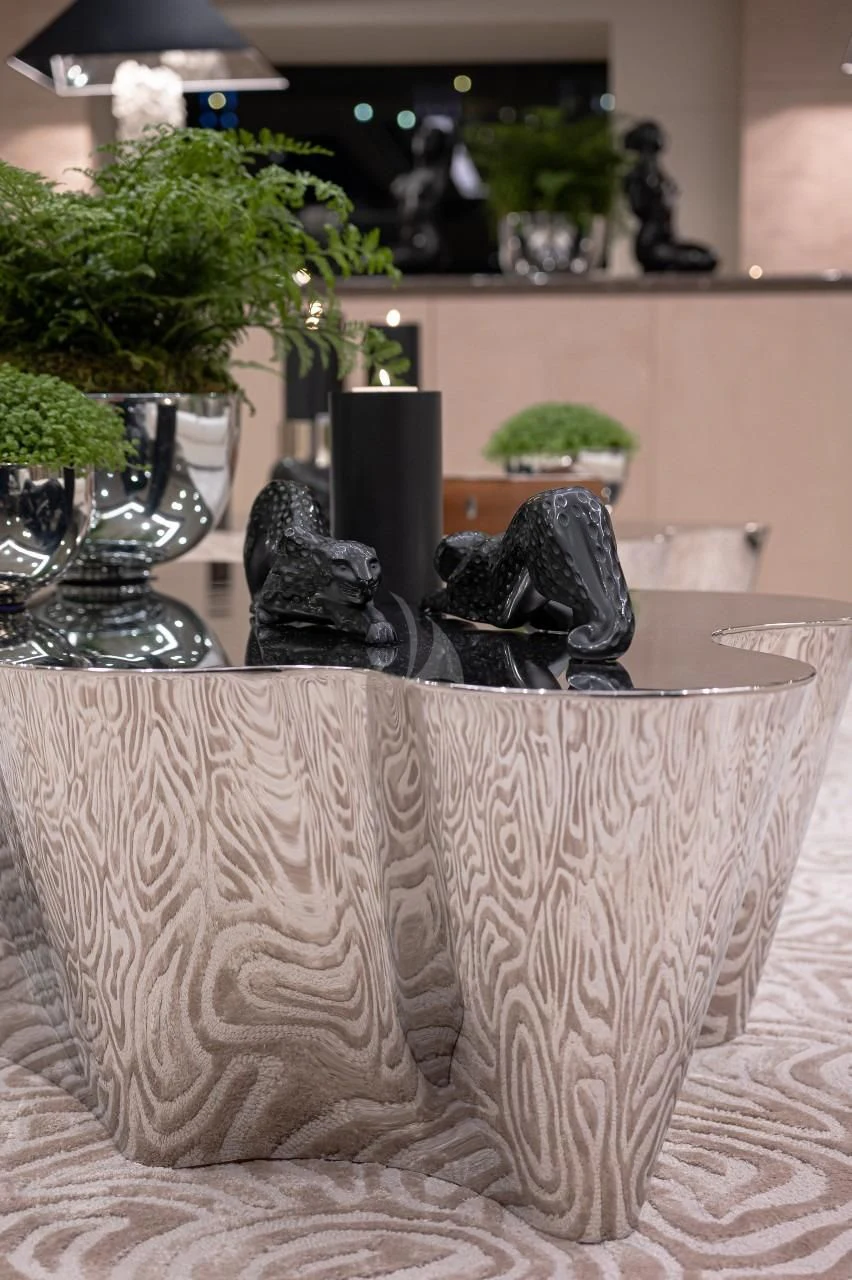 a table with a couple of cats on it aboard TRIUMPH Yacht for Sale