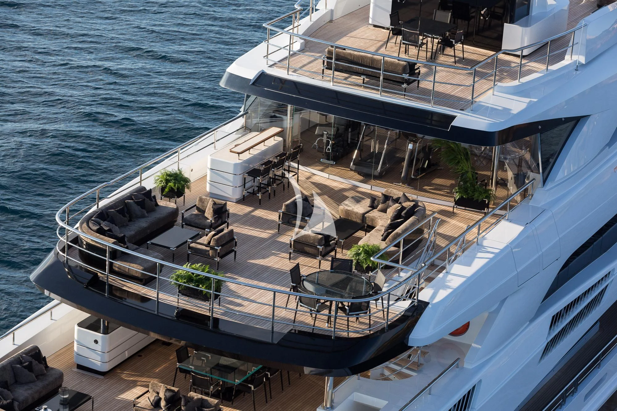 a deck of a boat aboard TRIUMPH Yacht for Sale