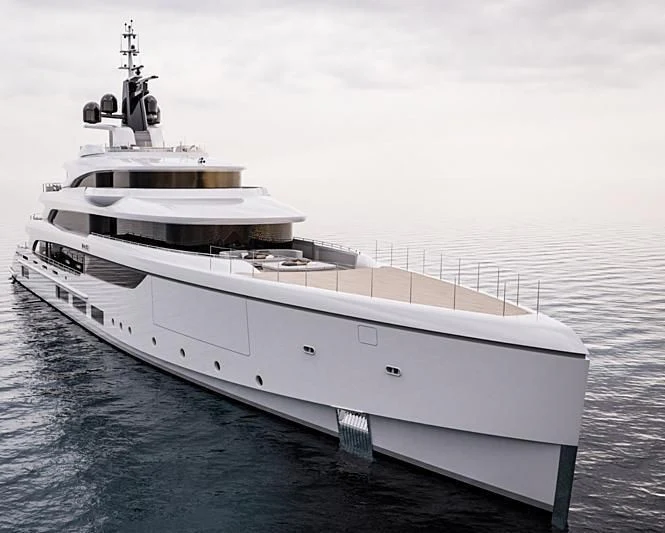 a large white ship aboard TRIUMPH Yacht for Sale