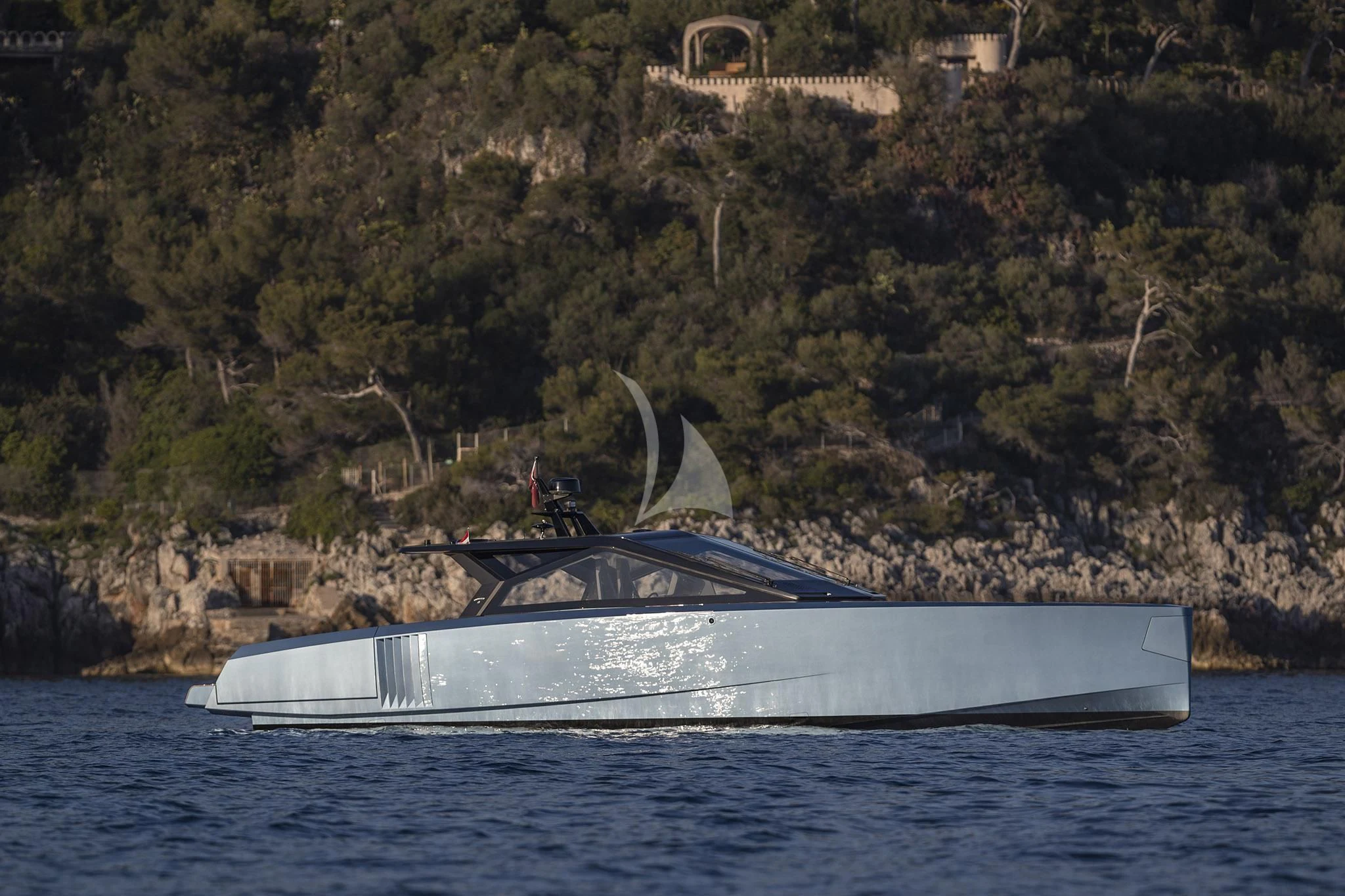 a boat on the water aboard TRIUMPH Yacht for Sale