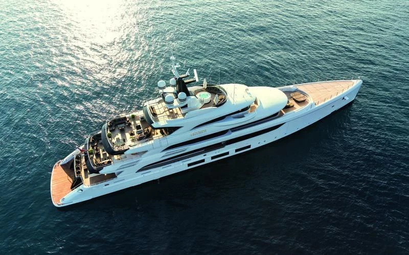 a boat on the water aboard TRIUMPH Yacht for Sale