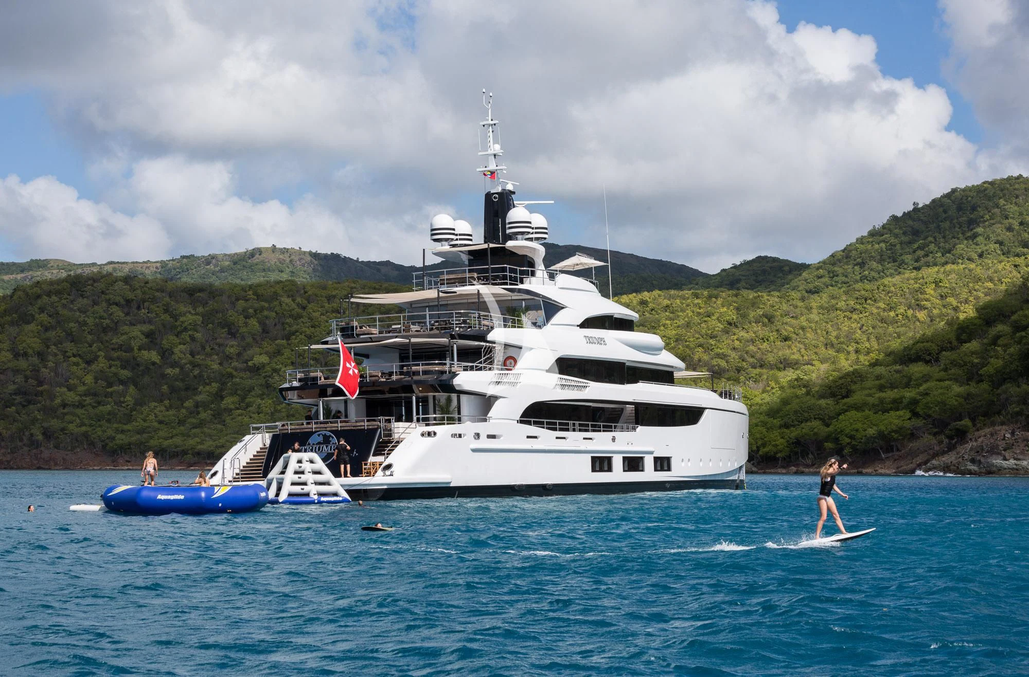 a boat on the water aboard TRIUMPH Yacht for Sale
