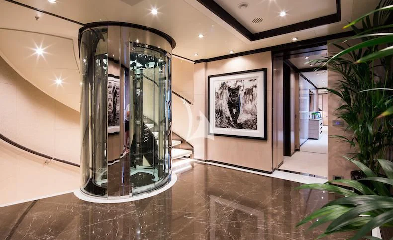 a glass container with a glass object inside aboard TRIUMPH Yacht for Sale