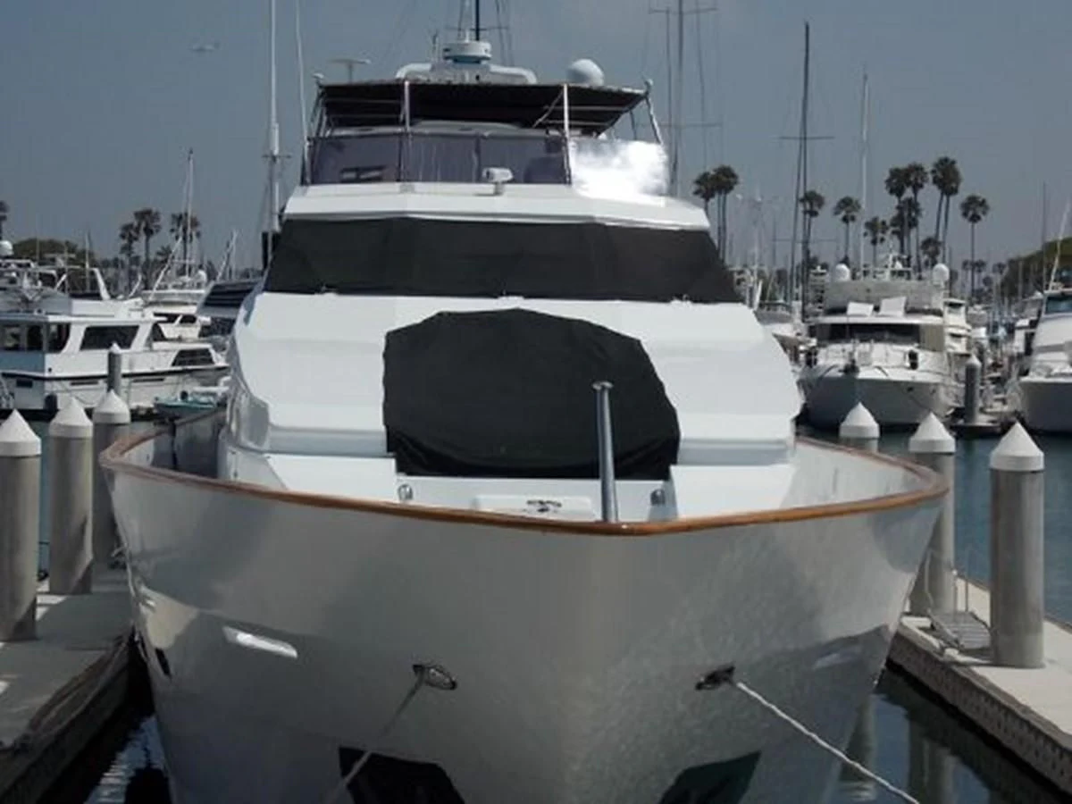 a boat in a harbor aboard SILVER SPIRIT II Yacht for Sale