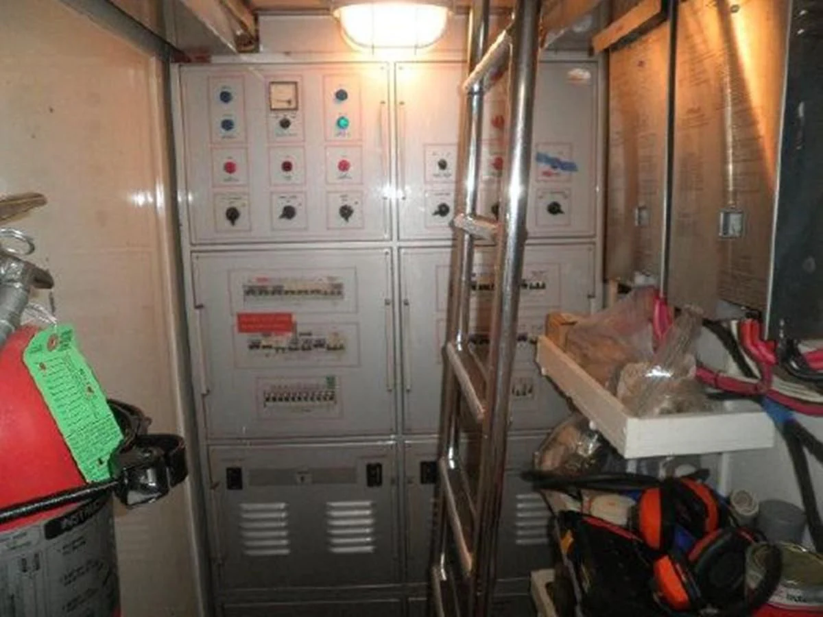 a room with a lot of equipment aboard SILVER SPIRIT II Yacht for Sale