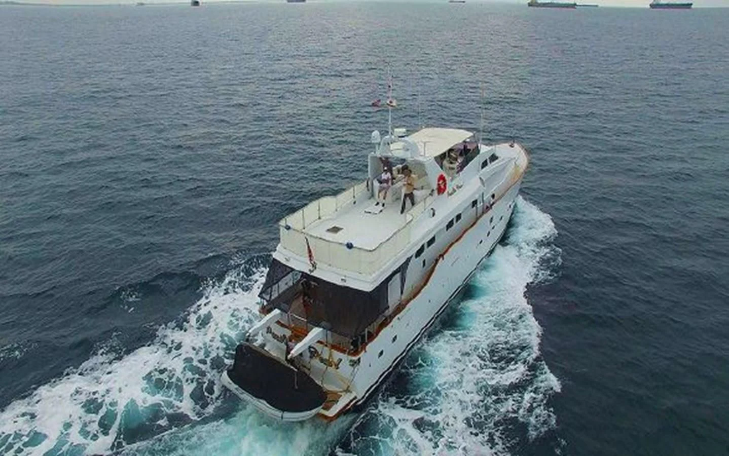 a boat on the water aboard SILVER SPIRIT II Yacht for Sale