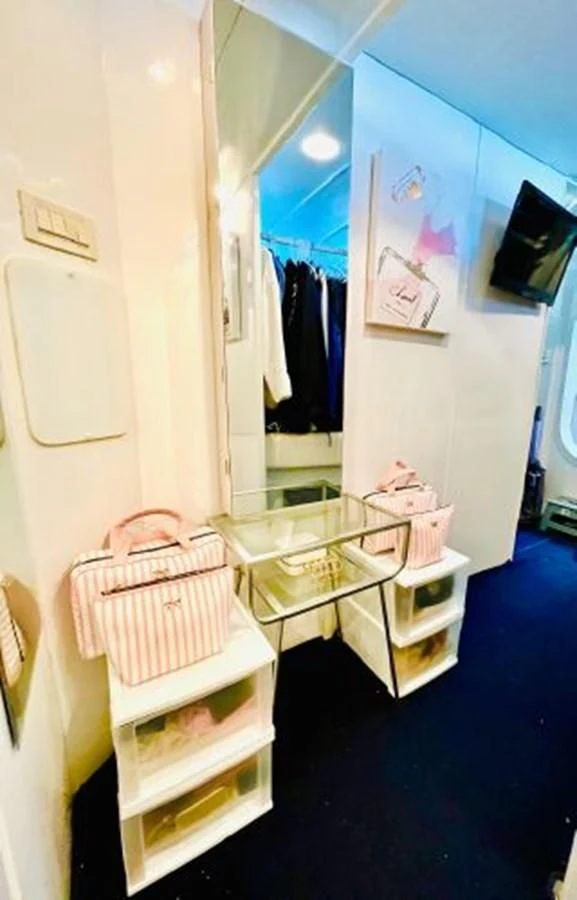 a room with a desk and a chair aboard SILVER SPIRIT II Yacht for Sale