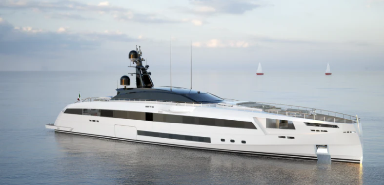 a white yacht in the water aboard BEL 1 Yacht for Sale