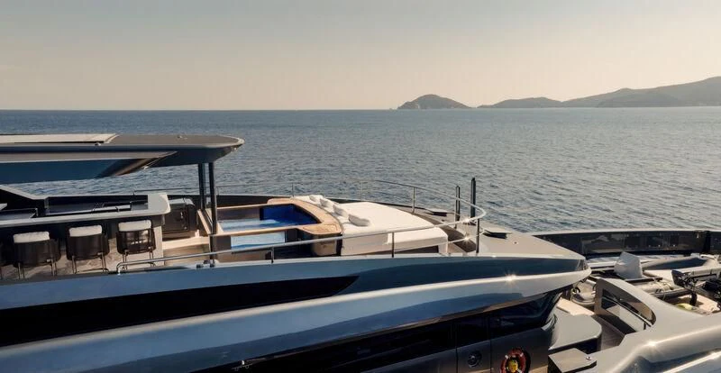 a boat on the water aboard BEL 1 Yacht for Sale