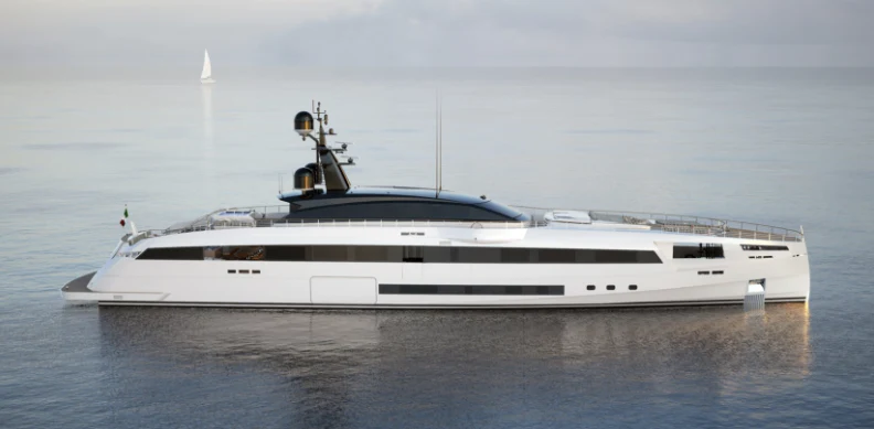 a white yacht in the water aboard BEL 1 Yacht for Sale