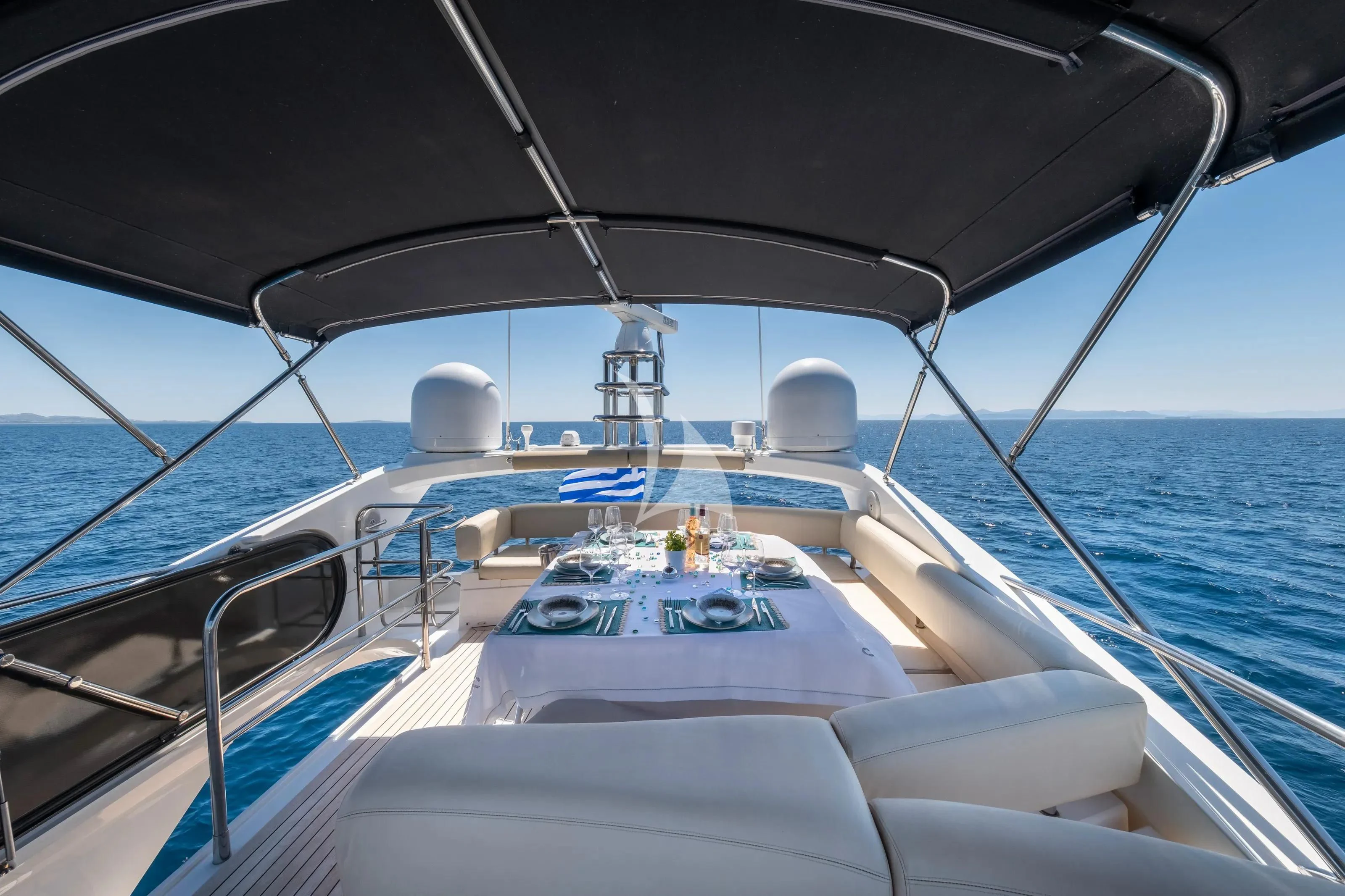 a boat on the water aboard POLPO Yacht for Charter