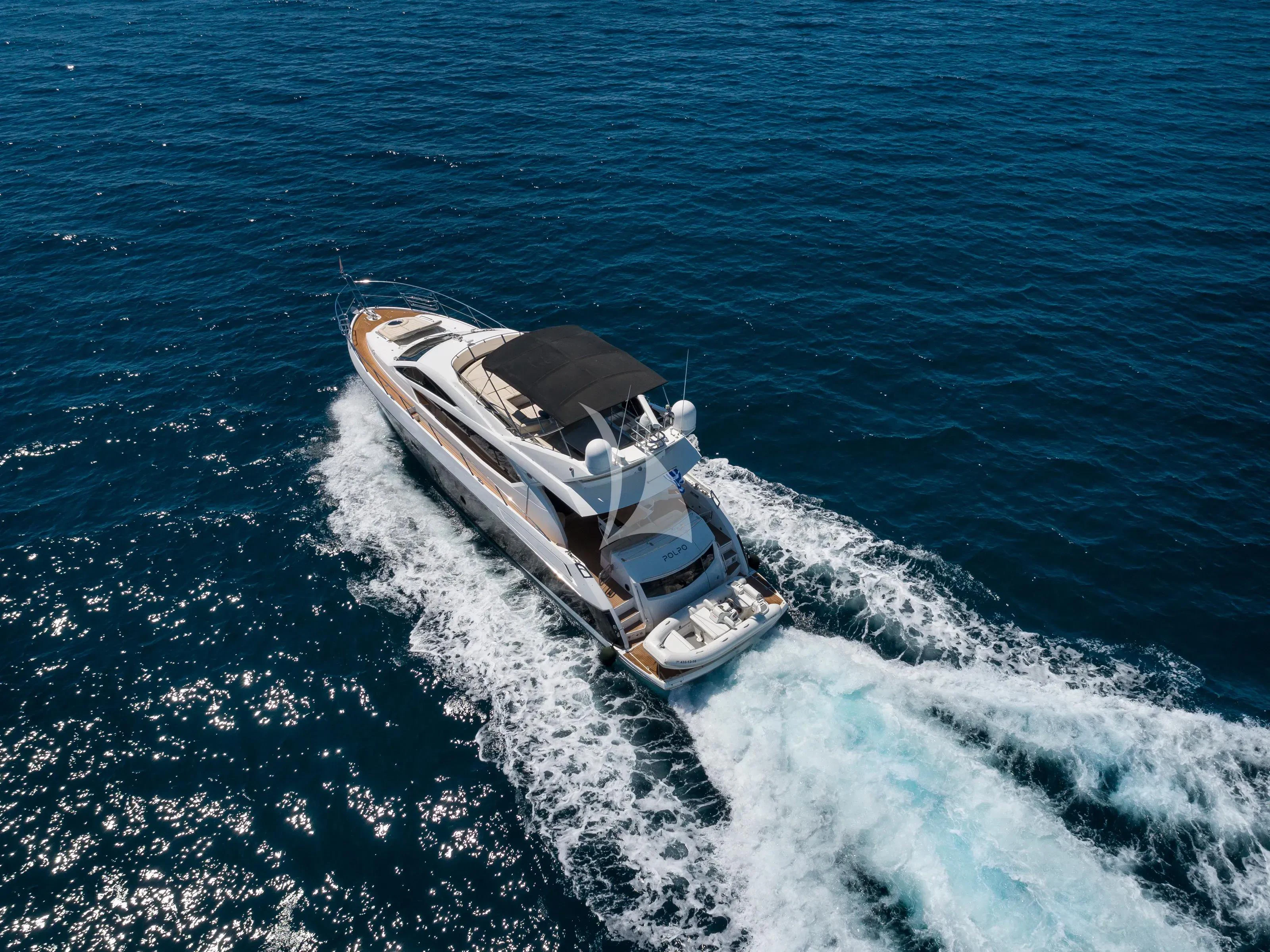 a boat on the water aboard POLPO Yacht for Charter