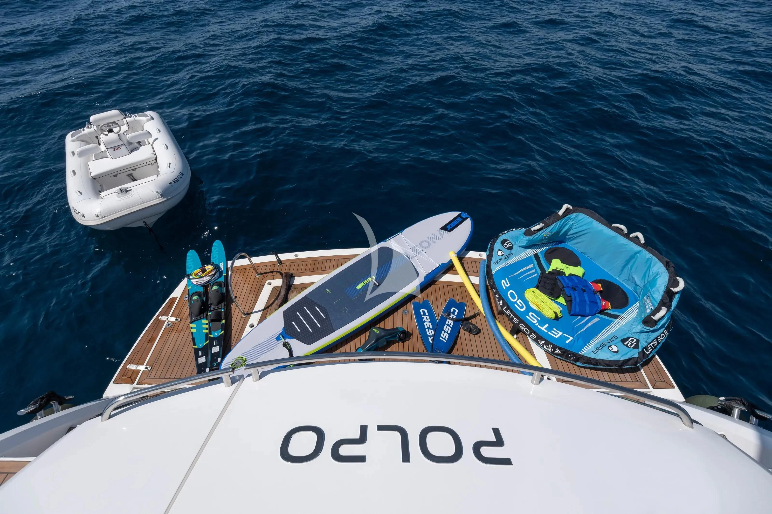 a boat on the water aboard POLPO Yacht for Charter