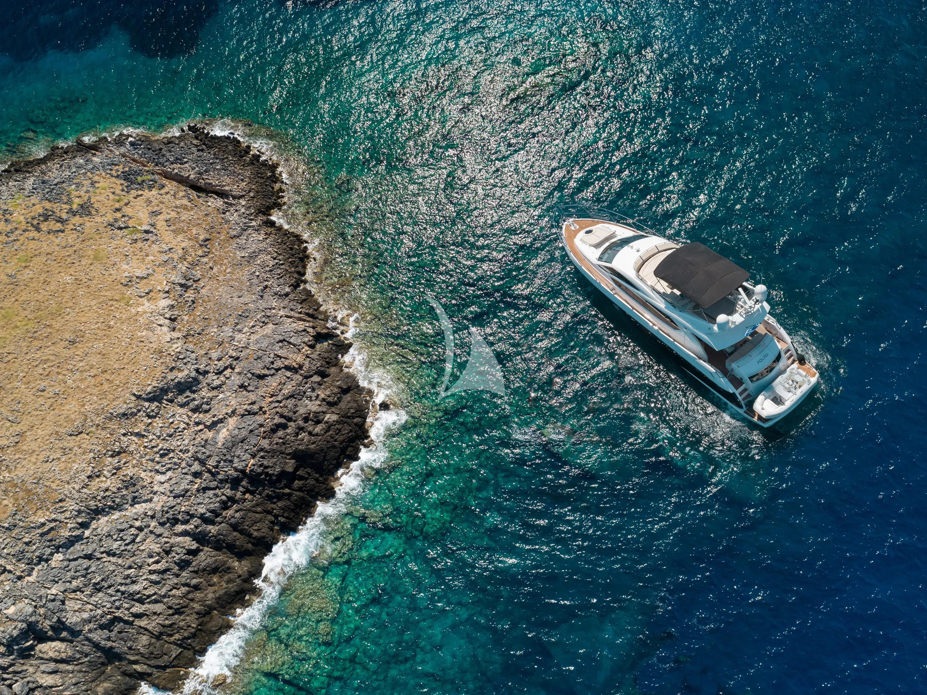 a car on a cliff aboard POLPO Yacht for Charter