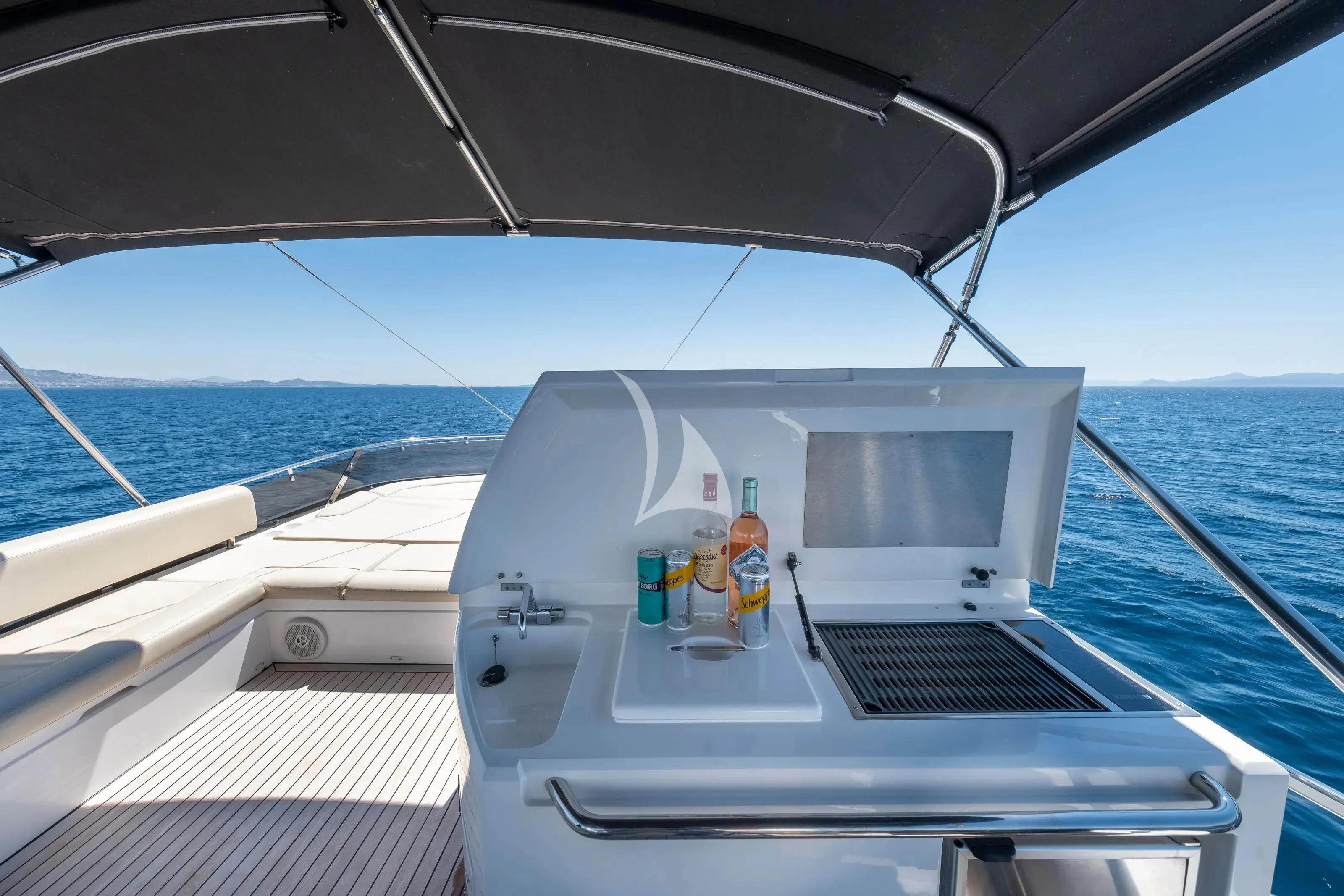 a boat on the water aboard POLPO Yacht for Charter