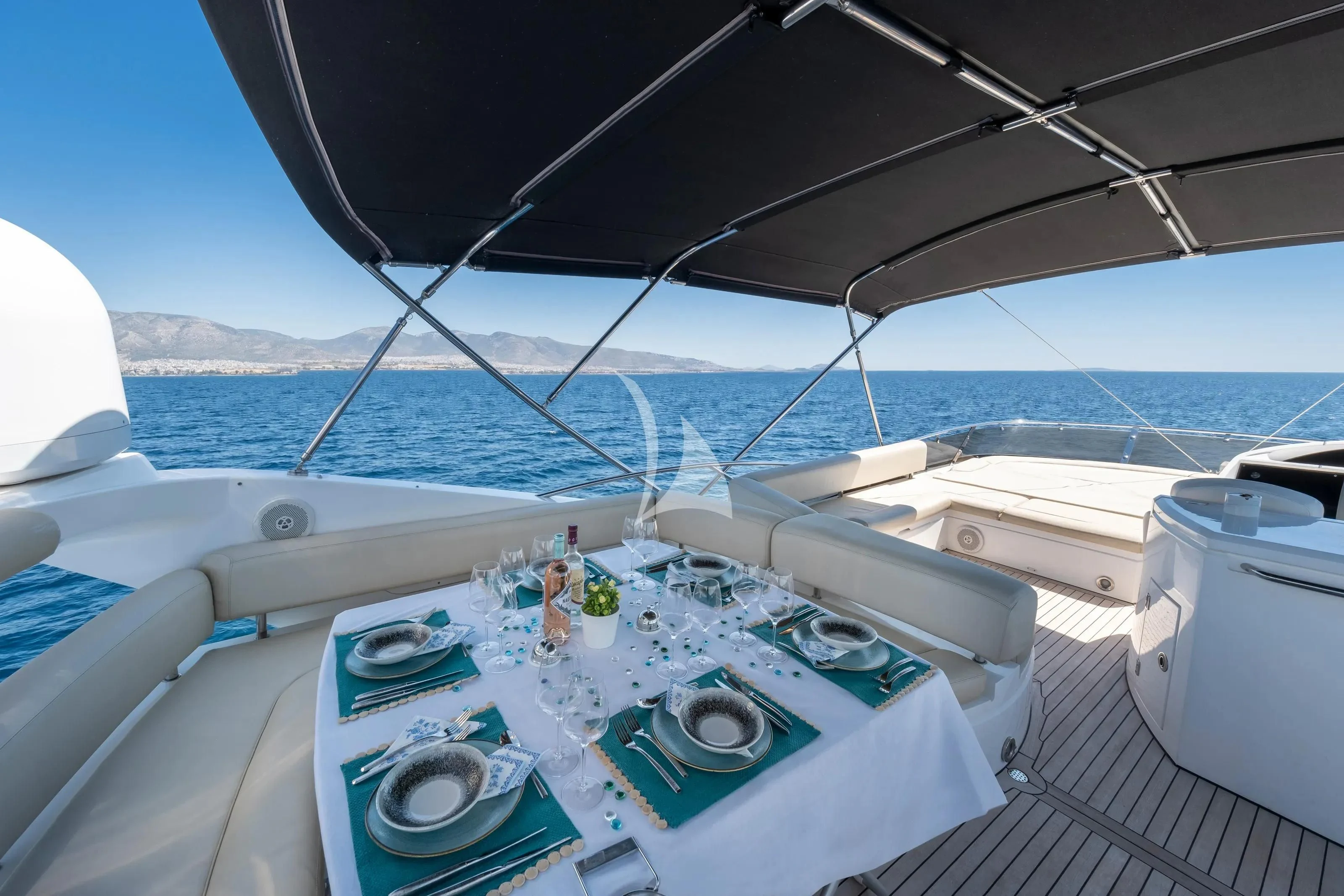 a boat on the water aboard POLPO Yacht for Charter