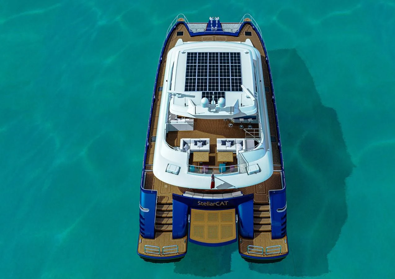 a toy car on a green surface aboard STELLARCAT AL2502 Yacht for Sale