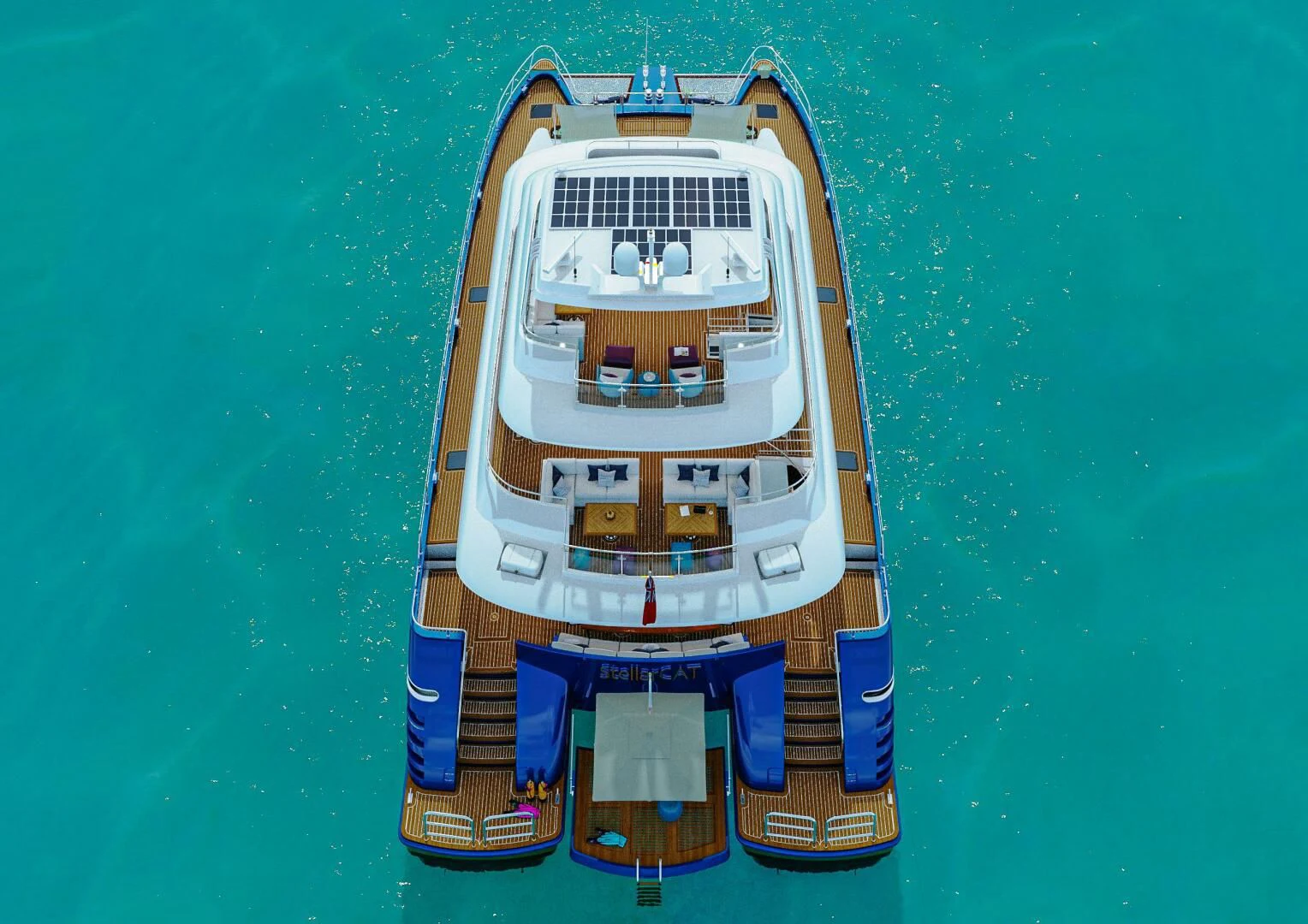 a model of a ship aboard STELLARCAT AL2502 Yacht for Sale