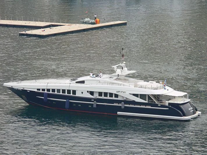 a boat on the water aboard LET IT BE M Yacht for Sale