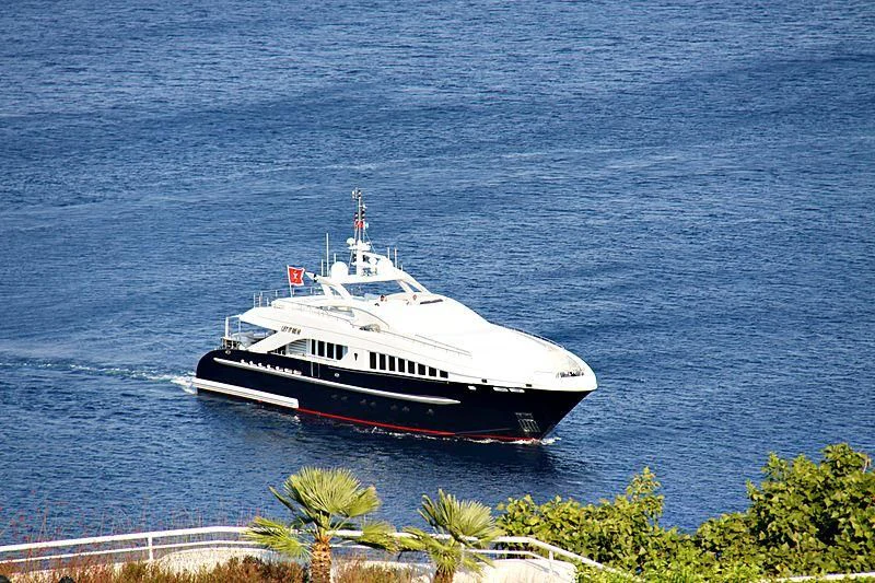 a boat in the water aboard LET IT BE M Yacht for Sale