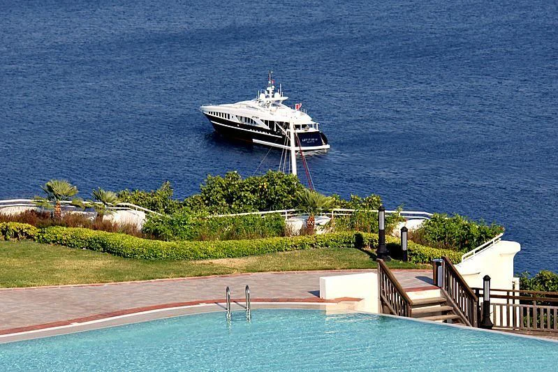 a cruise ship in the water aboard LET IT BE M Yacht for Sale