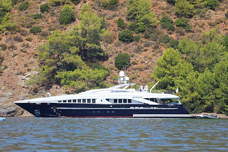 a boat on the water aboard LET IT BE M Yacht for Sale