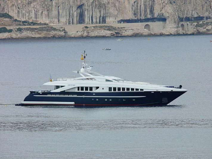 a boat in the water aboard LET IT BE M Yacht for Sale