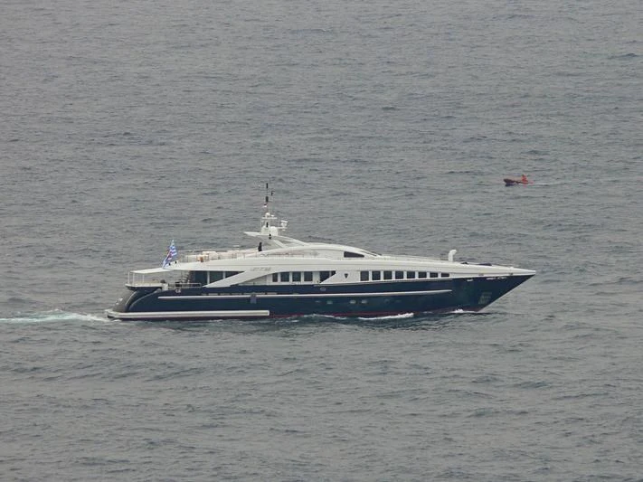 a boat in the water aboard LET IT BE M Yacht for Sale