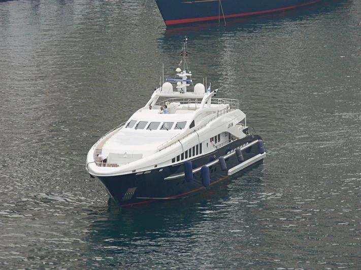 a boat on the water aboard LET IT BE M Yacht for Sale