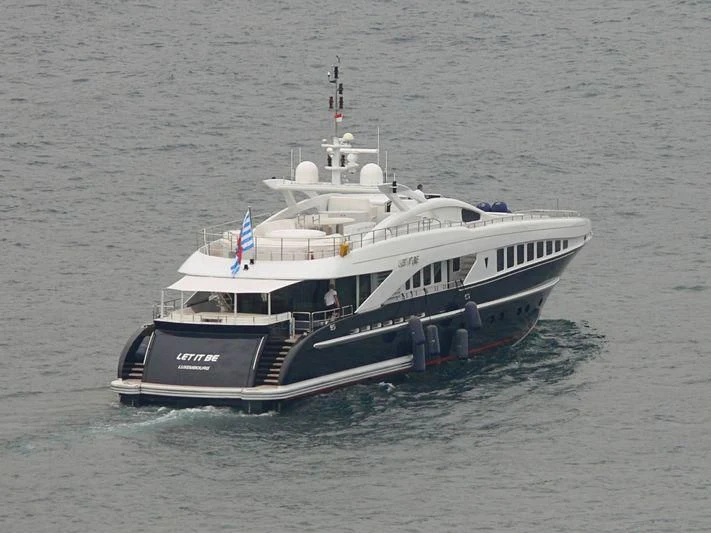 a boat on the water aboard LET IT BE M Yacht for Sale