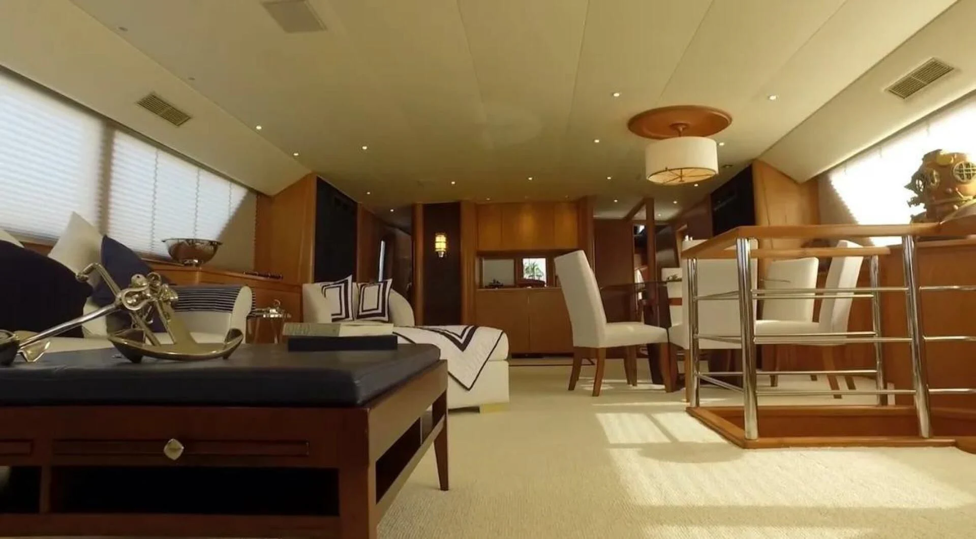a room with a bunk bed and desk aboard THE BEST DAY Yacht for Sale