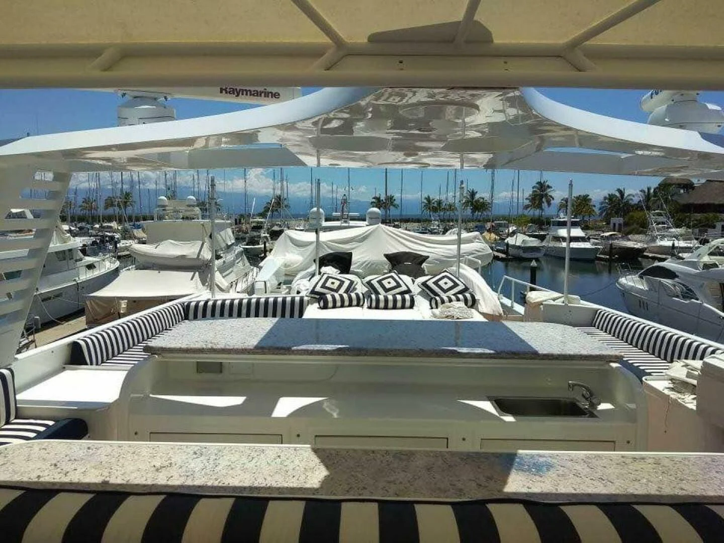 a large building with a pool aboard THE BEST DAY Yacht for Sale