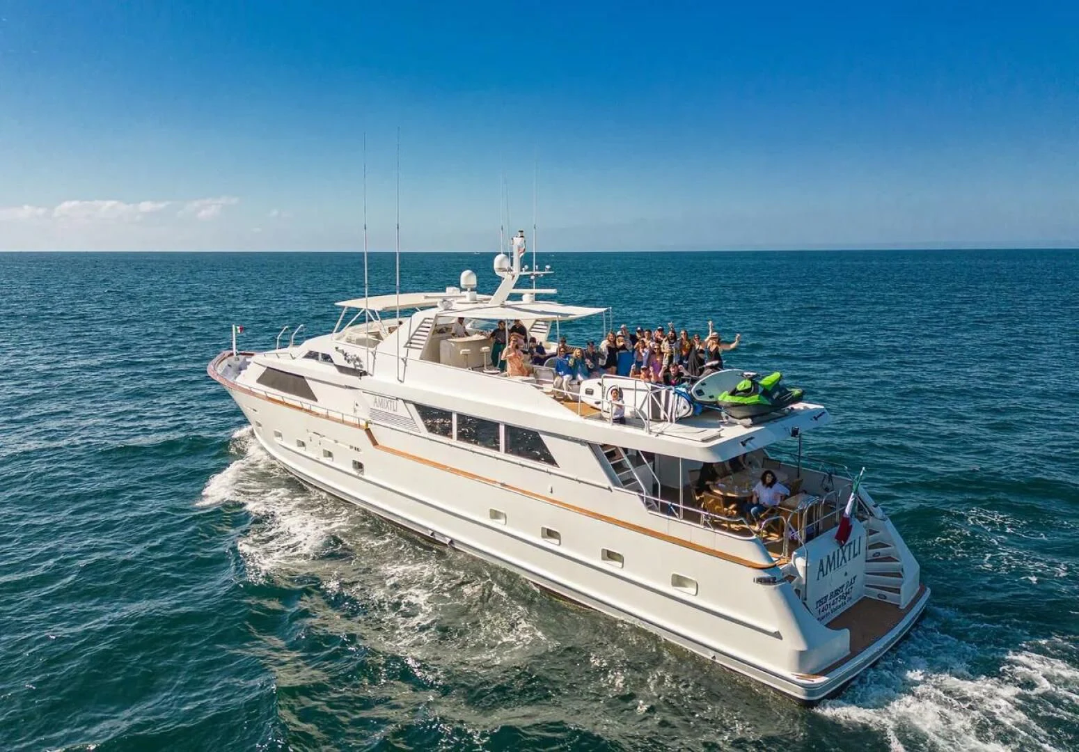 a boat with people on it aboard THE BEST DAY Yacht for Sale