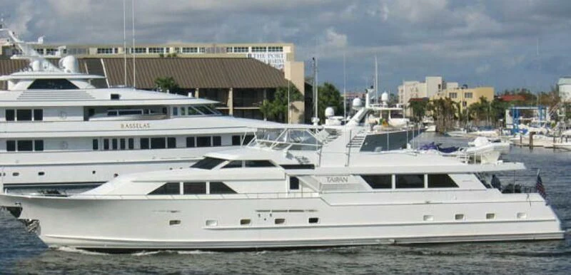a couple of white yachts aboard THE BEST DAY Yacht for Sale