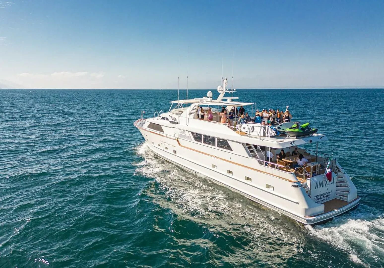 a boat on the water aboard THE BEST DAY Yacht for Sale