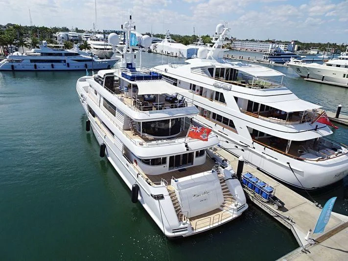 a group of boats docked aboard EMELINA Yacht for Sale