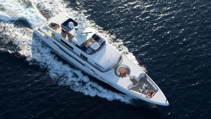 a boat on the water aboard EMELINA Yacht for Sale