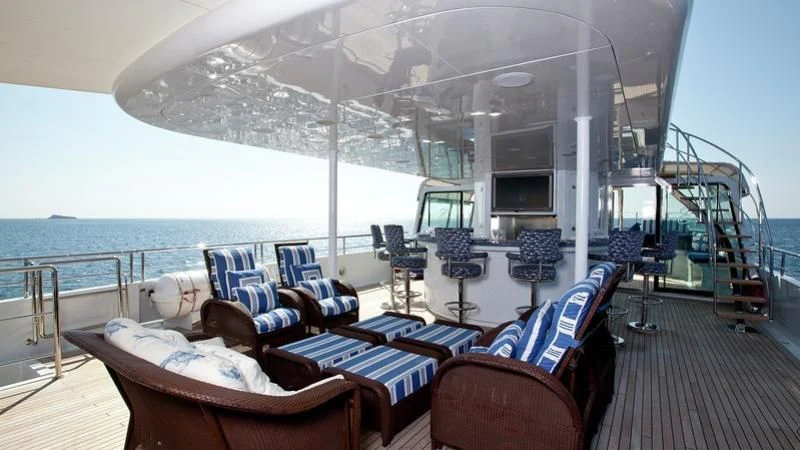 a boat on the water aboard EMELINA Yacht for Sale