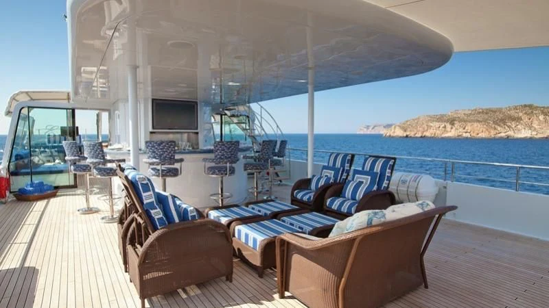 a boat on the water aboard EMELINA Yacht for Sale