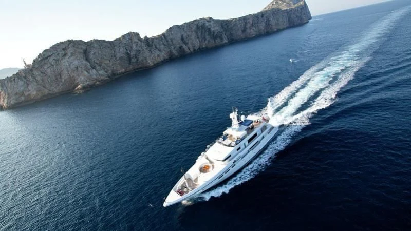 a boat on the water aboard EMELINA Yacht for Sale