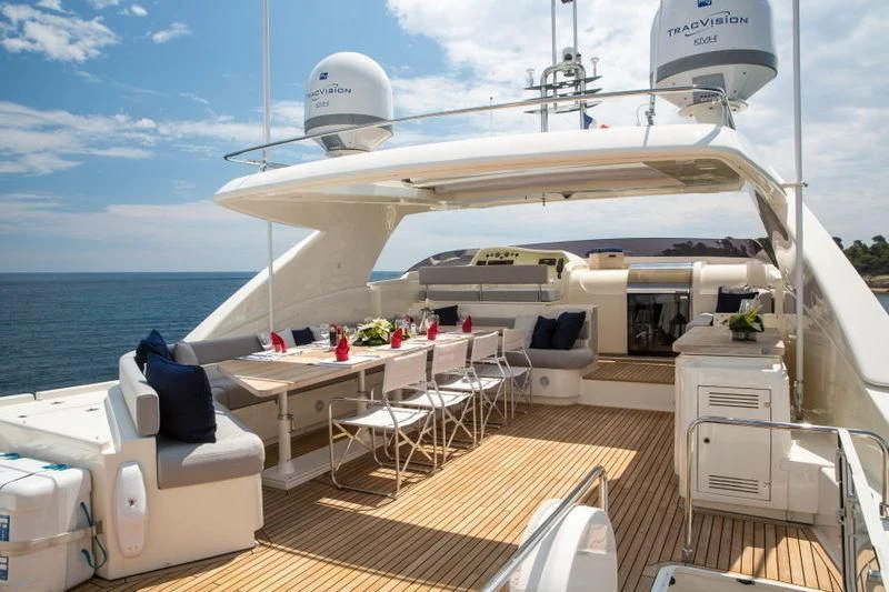 a boat on the water aboard PORTHOS SANS ABRI Yacht for Sale