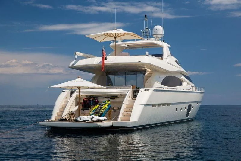 a boat in the water aboard PORTHOS SANS ABRI Yacht for Sale