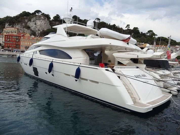 a boat in the water aboard PORTHOS SANS ABRI Yacht for Sale