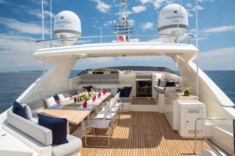 a boat on the water aboard PORTHOS SANS ABRI Yacht for Sale