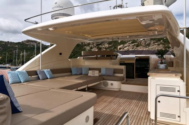 a boat on the water aboard PORTHOS SANS ABRI Yacht for Sale