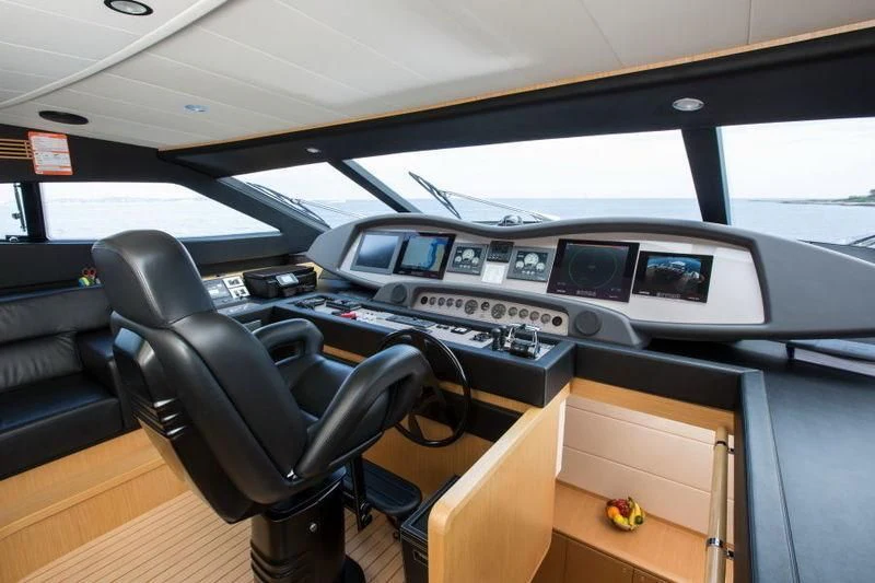 inside of a vehicle aboard PORTHOS SANS ABRI Yacht for Sale