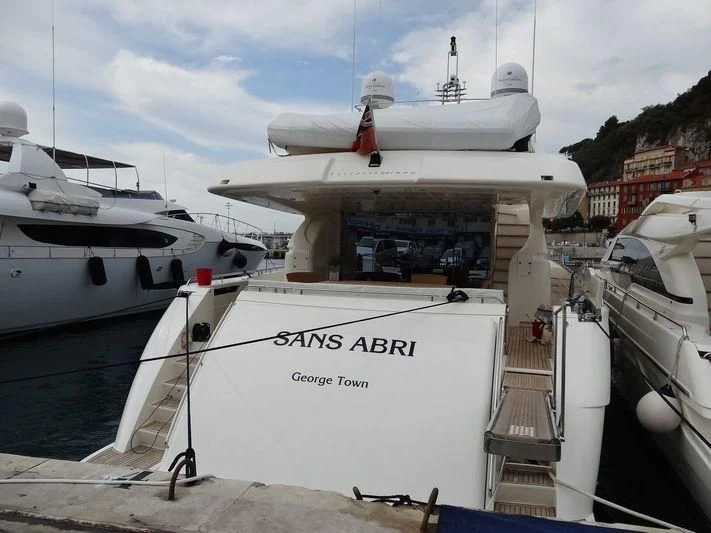 a couple of boats are parked next to each other aboard PORTHOS SANS ABRI Yacht for Sale